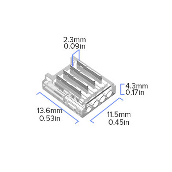 4 Pin 10mm High-Density RGB LED Strip to Wire Type Solderless Connector 4 Pin 10mm High-Density RGB LED Strip to Wire Type Solderless Connector